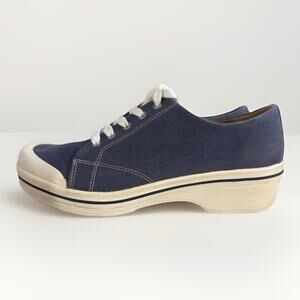 Dansko Veda Sneakers Womens EU 41 US 10 Canvas Platform Vegan Lace-Up Clog Shoe